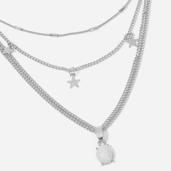 *Aurora* Layered Star Necklace - Picture 2 of 3